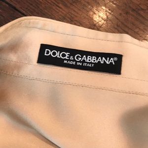 Dolce and Gabbana silk Champaign button up